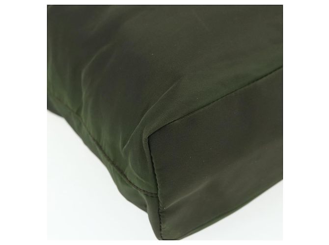 Bolsa Tote PRADA em nylon caqui prata autêntica bs34647 - vista 17