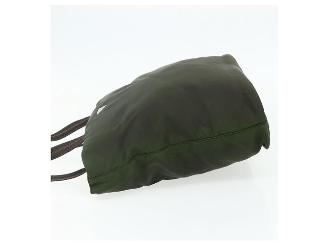 Bolsa Tote PRADA em nylon caqui prata autêntica bs34647 - vista 3