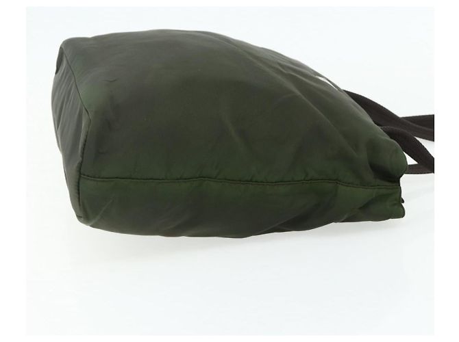 Bolsa Tote PRADA em nylon caqui prata autêntica bs34647 - vista 4