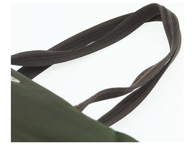 Bolsa Tote PRADA em nylon caqui prata autêntica bs34647 - vista 8