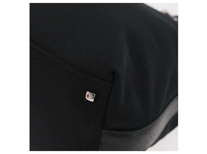 Salvatore Ferragamo Borsa Tote Gancini in Nylon Nero Argento Auth 176841A - vista 14