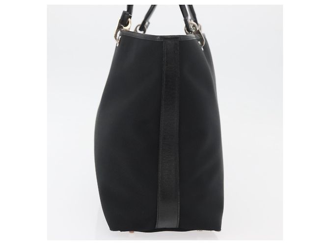 Salvatore Ferragamo Borsa Tote Gancini in Nylon Nero Argento Auth 176841A - vista 4