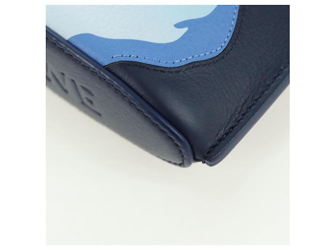 LOEWE ~ Ghibli Howl's Pebble Dice Borsa Calcifer in Pelle Blu Marina Auth 167246SM Blu navy - vista 15