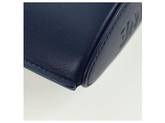 LOEWE ~ Ghibli Howl's Pebble Dice Borsa Calcifer in Pelle Blu Marina Auth 167246SM Blu navy - vista 16