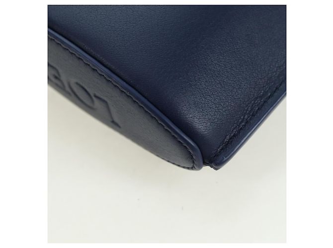 LOEWE ~ Ghibli Howl's Pebble Dice Borsa Calcifer in Pelle Blu Marina Auth 167246SM Blu navy - vista 17