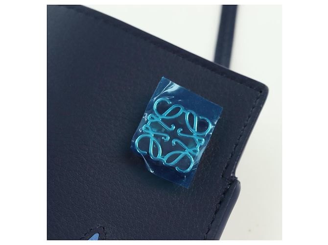 LOEWE ~ Ghibli Howl's Pebble Dice Borsa Calcifer in Pelle Blu Marina Auth 167246SM Blu navy - vista 18