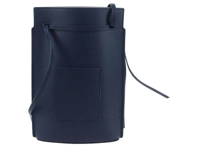 LOEWE ~ Ghibli Howl's Pebble Dice Borsa Calcifer in Pelle Blu Marina Auth 167246SM Blu navy - vista 2