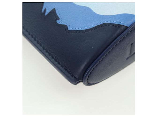 LOEWE ~ Ghibli Howl's Pebble Dice Borsa Calcifer in Pelle Blu Marina Auth 167246SM Blu navy - vista 8