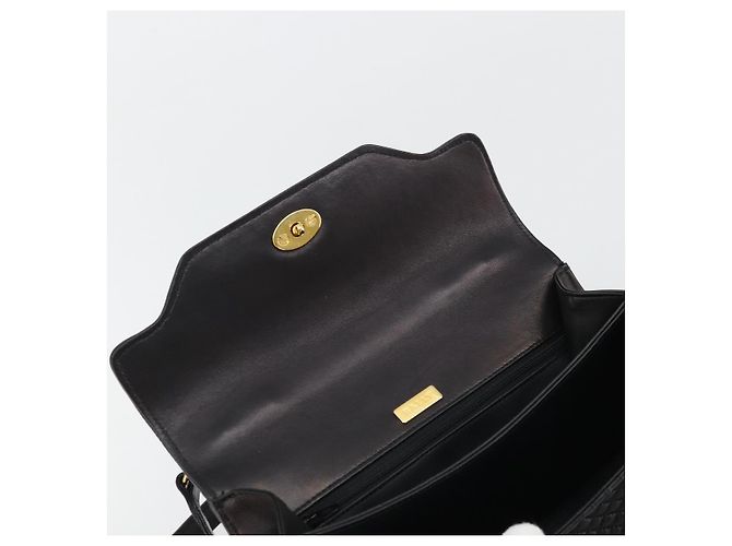 BALLY Borsa a Mano Trapuntata in Pelle 2 in 1 Nero Oro Auth BA12213A D'oro - vista 10