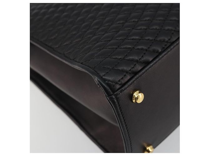 BALLY Borsa a Mano Trapuntata in Pelle 2 in 1 Nero Oro Auth BA12213A D'oro - vista 16