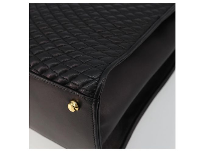 BALLY Borsa a Mano Trapuntata in Pelle 2 in 1 Nero Oro Auth BA12213A D'oro - vista 17