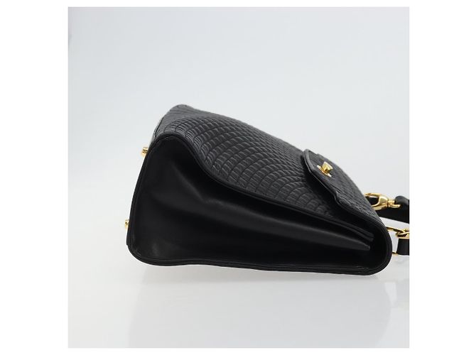 BALLY Borsa a Mano Trapuntata in Pelle 2 in 1 Nero Oro Auth BA12213A D'oro - vista 3