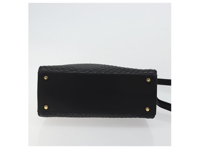 BALLY Borsa a Mano Trapuntata in Pelle 2 in 1 Nero Oro Auth BA12213A D'oro - vista 5