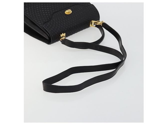 BALLY Borsa a Mano Trapuntata in Pelle 2 in 1 Nero Oro Auth BA12213A D'oro - vista 8