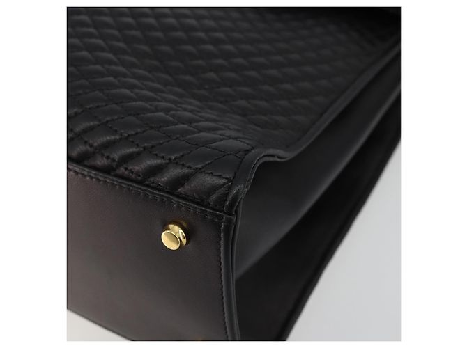 BALLY Borsa a Mano Trapuntata in Pelle 2 in 1 Nero Oro Auth BA12213A D'oro - vista 9