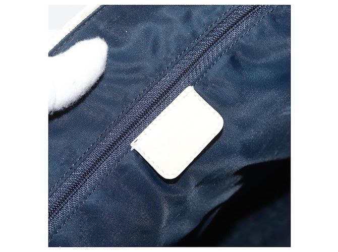 Christian Dior Trotter Canvas Tote Bag PVC Blau Silber Authentisch ep14386 - Ansicht 17
