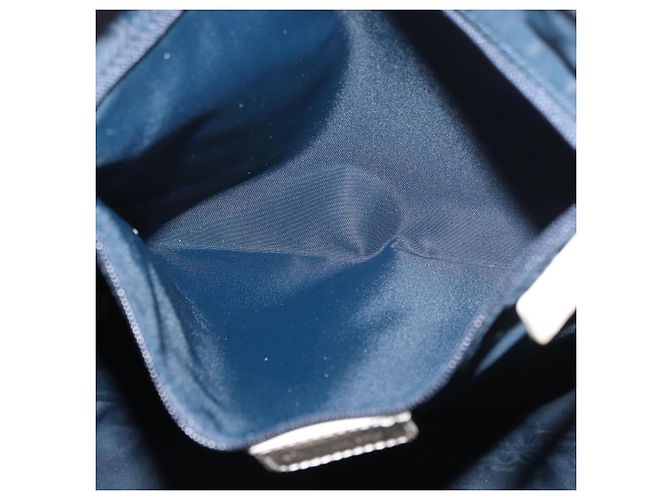 Christian Dior Trotter Canvas Tote Bag PVC Blau Silber Authentisch ep14386 - Ansicht 21