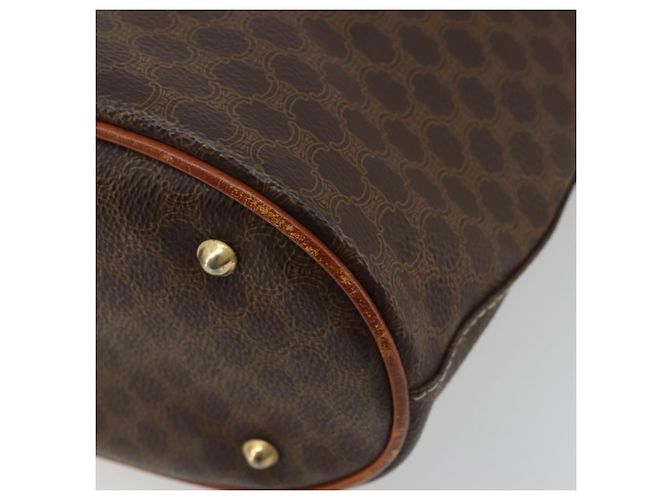 Céline Bolso tote de lona Macadam CELINE en cuero PVC marrón dorado Auth ep14253 Castaño - vista 15