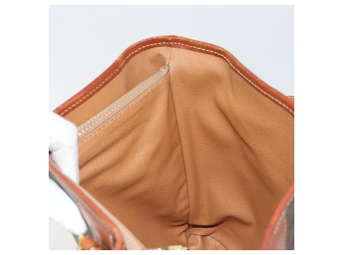 Céline Bolso tote de lona Macadam CELINE en cuero PVC marrón dorado Auth ep14253 Castaño - vista 19