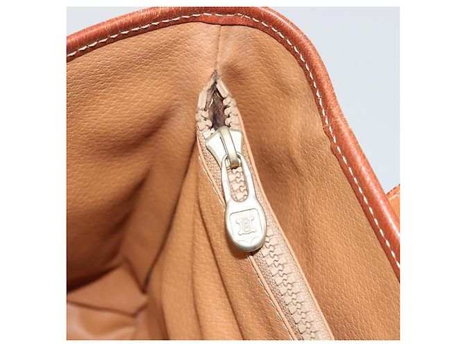 Céline Bolso tote de lona Macadam CELINE en cuero PVC marrón dorado Auth ep14253 Castaño - vista 21