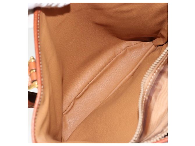 Céline Bolso tote de lona Macadam CELINE en cuero PVC marrón dorado Auth ep14253 Castaño - vista 23