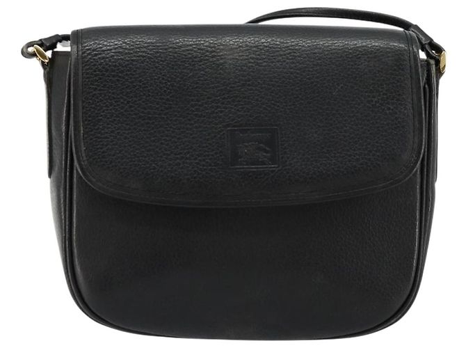 Borsa a Spalla Burberrys in Pelle Nera e Oro Auth ep14310 Nero D'oro - vista 13