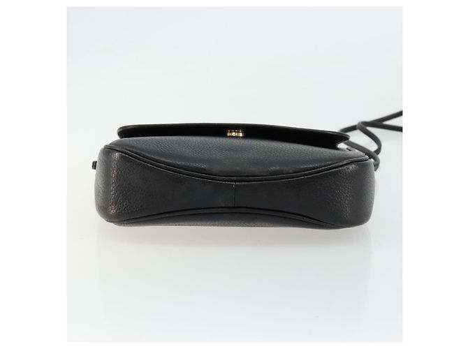Borsa a Spalla Burberrys in Pelle Nera e Oro Auth ep14310 Nero D'oro - vista 5