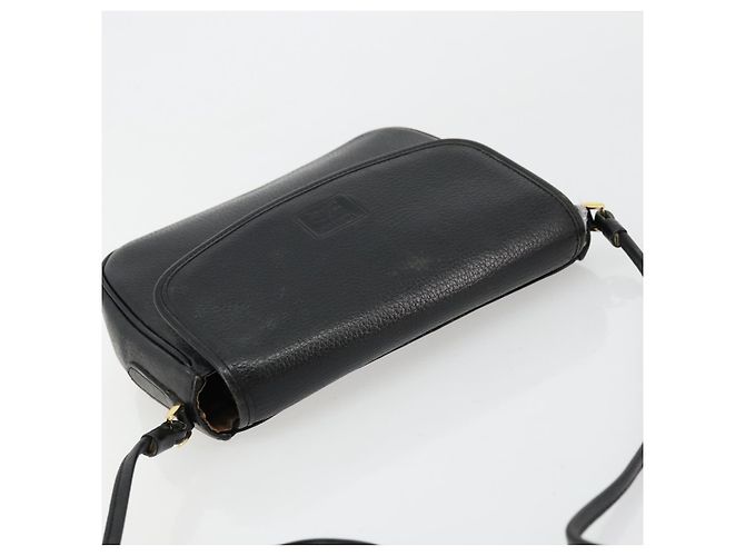 Borsa a Spalla Burberrys in Pelle Nera e Oro Auth ep14310 Nero D'oro - vista 6