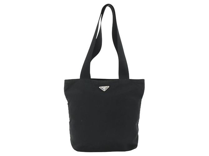 Prada Tote Bag aus schwarzem Nylon mit Silber authentisch ka4054 - Ansicht 13