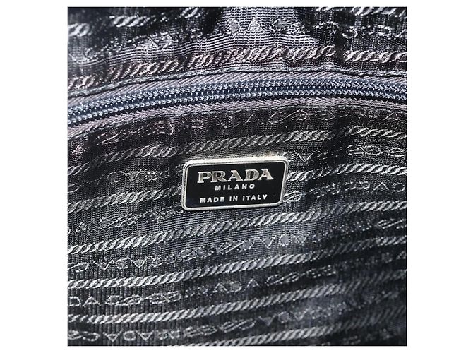 Prada Tote Bag aus schwarzem Nylon mit Silber authentisch ka4054 - Ansicht 18