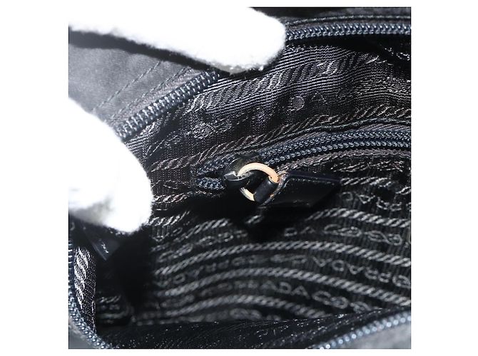 Prada Tote Bag aus schwarzem Nylon mit Silber authentisch ka4054 - Ansicht 21