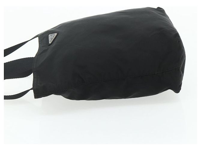 Prada Tote Bag aus schwarzem Nylon mit Silber authentisch ka4054 - Ansicht 3