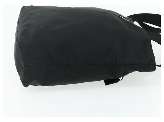 Prada Tote Bag aus schwarzem Nylon mit Silber authentisch ka4054 - Ansicht 4