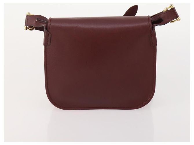 Cartier Borsa a Spalla in Pelle 2 Set Bordeaux Auth BA12166 Bordò - vista 10