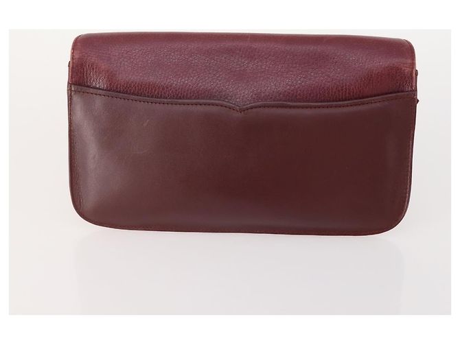 Cartier Borsa a Spalla in Pelle 2 Set Bordeaux Auth BA12166 Bordò - vista 3