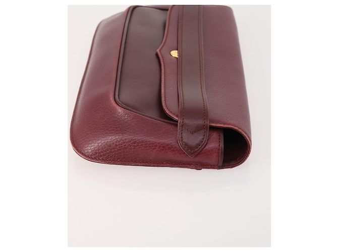 Cartier Borsa a Spalla in Pelle 2 Set Bordeaux Auth BA12166 Bordò - vista 4