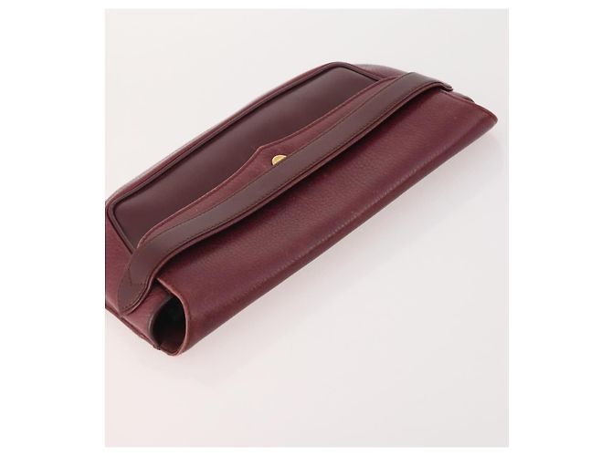 Cartier Borsa a Spalla in Pelle 2 Set Bordeaux Auth BA12166 Bordò - vista 5