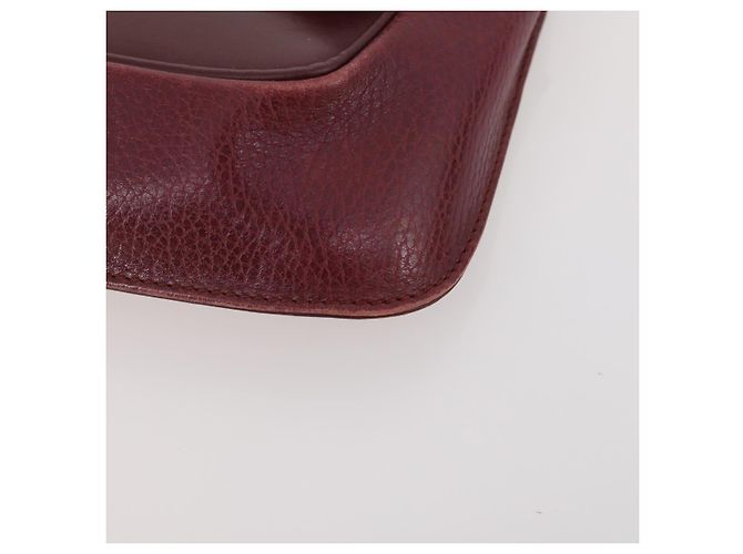 Cartier Borsa a Spalla in Pelle 2 Set Bordeaux Auth BA12166 Bordò - vista 7