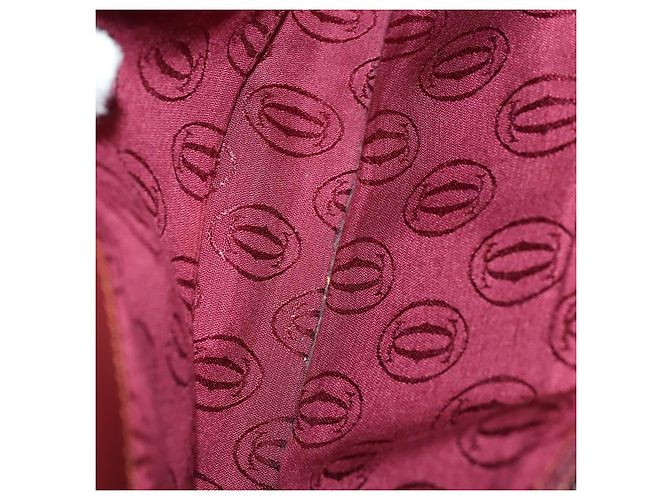 Cartier Borsa a Spalla in Pelle 2 Set Bordeaux Auth BA12166 Bordò - vista 8