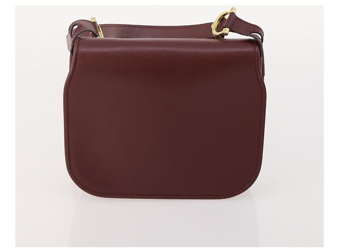 Cartier Borsa a Spalla in Pelle 2 Set Bordeaux Auth BA12166 Bordò - vista 9