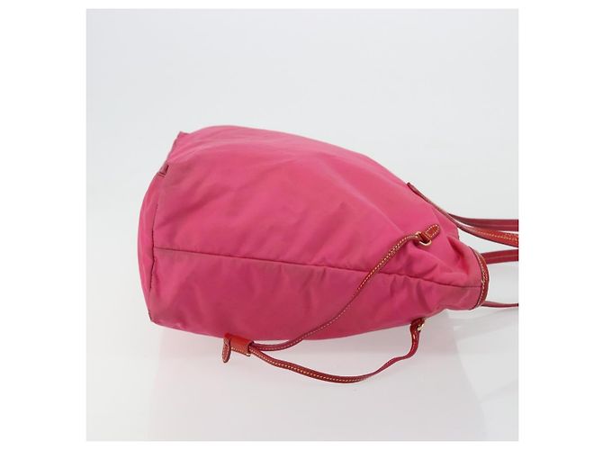 Borsa Tote Prada in Nylon Rosa Oro Auth bs34672 D'oro - vista 3
