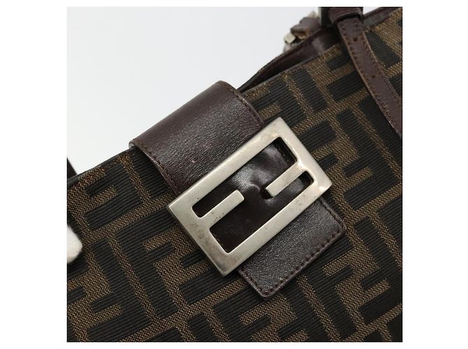 FENDI Zucca Canvas Tote Bag Schwarz Braun Auth 176230 - Ansicht 10