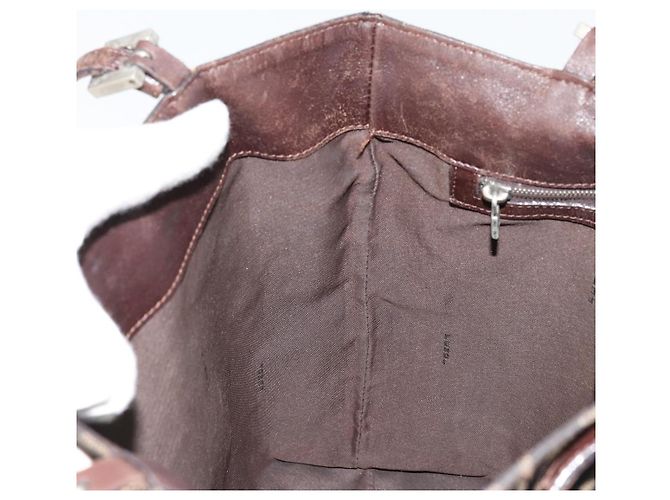FENDI Zucca Canvas Tote Bag Schwarz Braun Auth 176230 - Ansicht 21