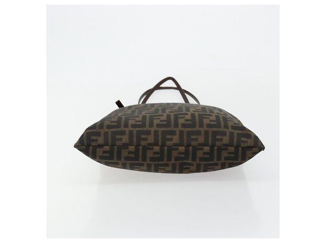 FENDI Zucca Canvas Tote Bag Schwarz Braun Auth 176230 - Ansicht 5