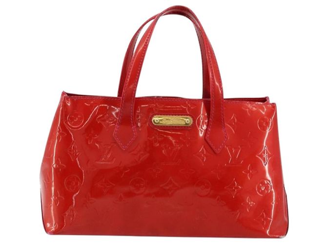 LOUIS VUITTON Borsa a Mano Monogram Vernis Wilshire PM Rose Pop M93643 Auth 176731 Rosa - vista 13