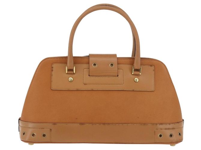 Borsa a mano in pelle marrone e oro Christian Dior Street Chic Auth ep14353A D'oro - vista 2