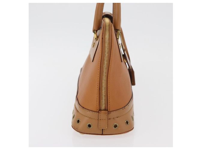 Borsa a mano in pelle marrone e oro Christian Dior Street Chic Auth ep14353A D'oro - vista 4
