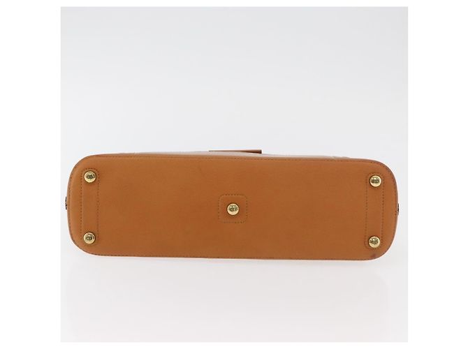 Borsa a mano in pelle marrone e oro Christian Dior Street Chic Auth ep14353A D'oro - vista 5