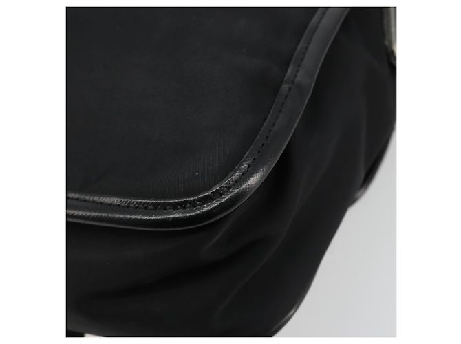 PRADA Schultertasche Nylon Schwarz Silber Authentisch bs34673 - Ansicht 16