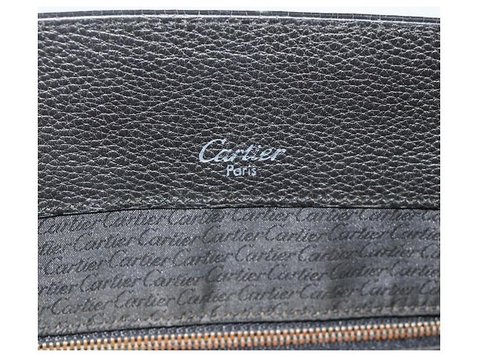 Cartier Borsa Tote in pelle nera e oro Auth bs34621 Nero D'oro - vista 17